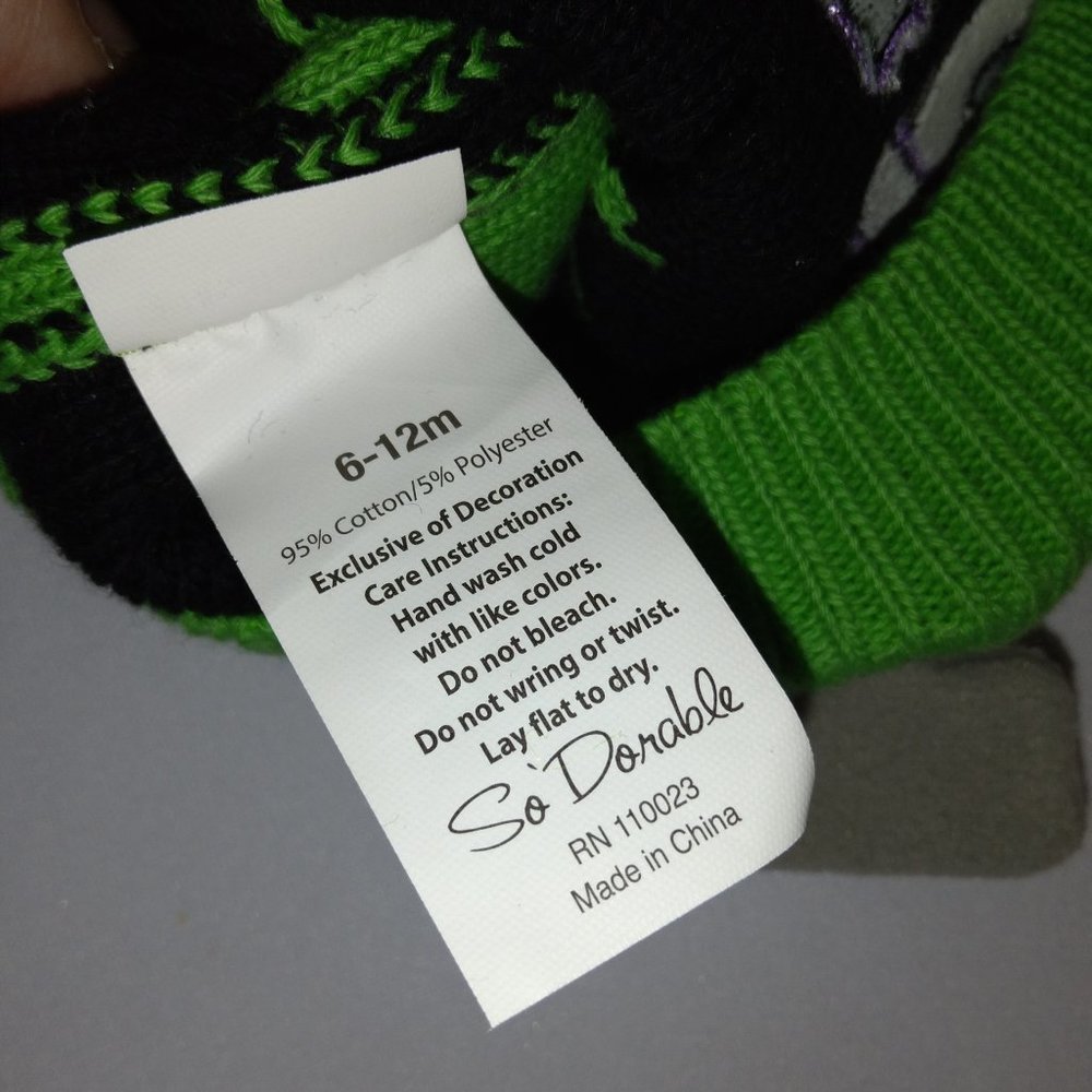 🔴 So Dorable Infant Knit Frankenstein Cap Hat NWT - Picture 3 of 3